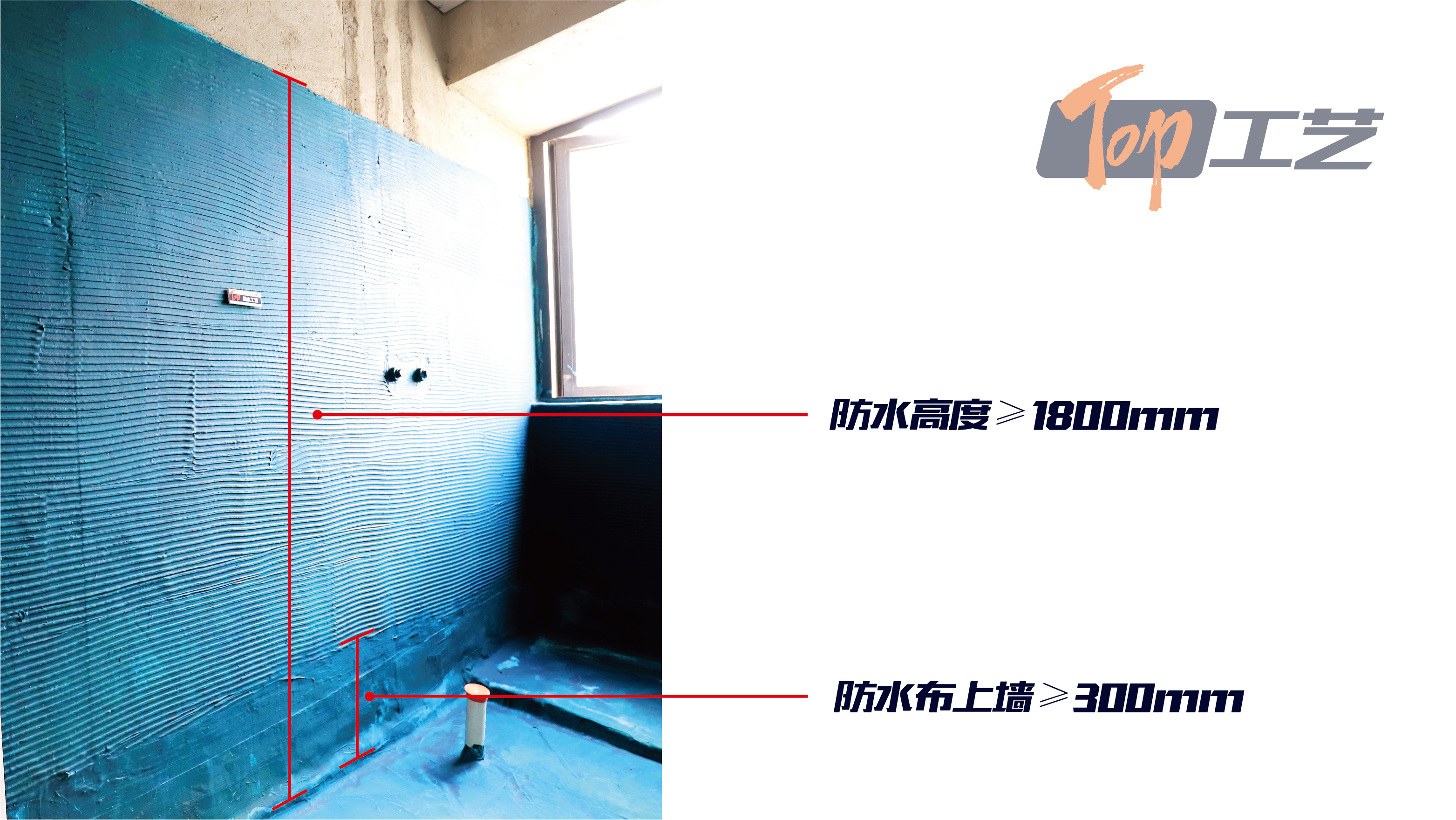 1、衛(wèi)生間防水高度